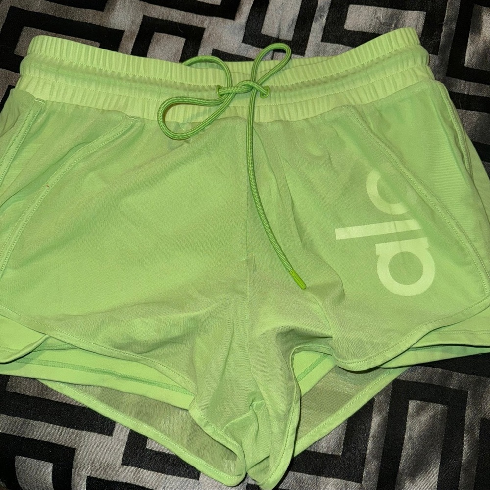 ALO Yoga Lime Green Athletic Shorts